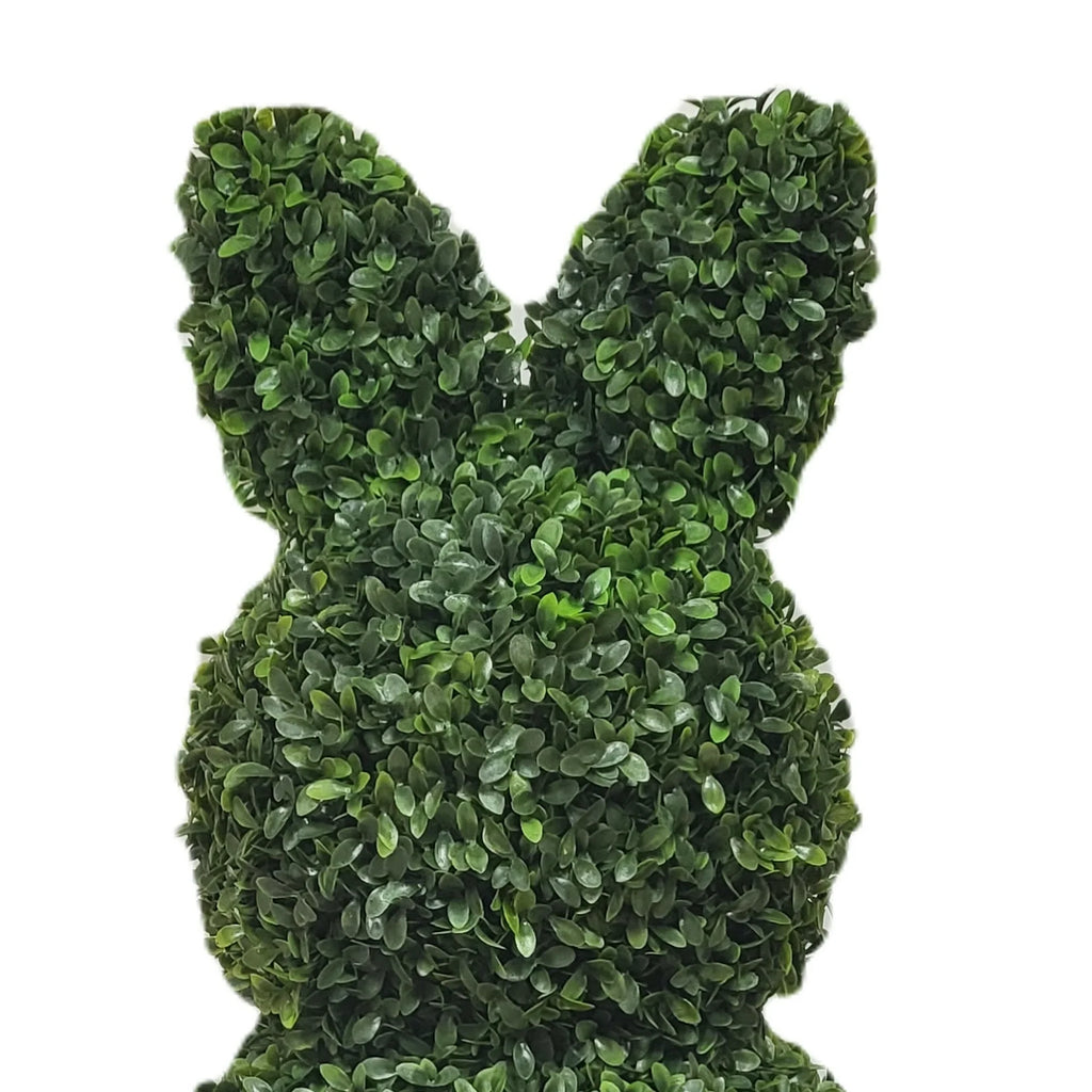 Boxwood Bunny Topiary, Green, 35", by My Texas House